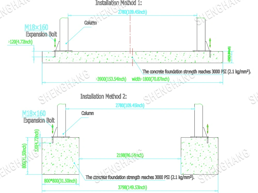 Clear Floor Two Post Lift QDSH-C400/C450/C850