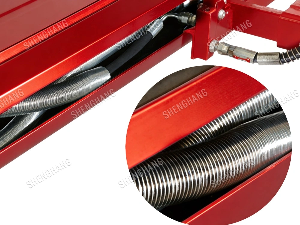 The tubing is protected by spring 