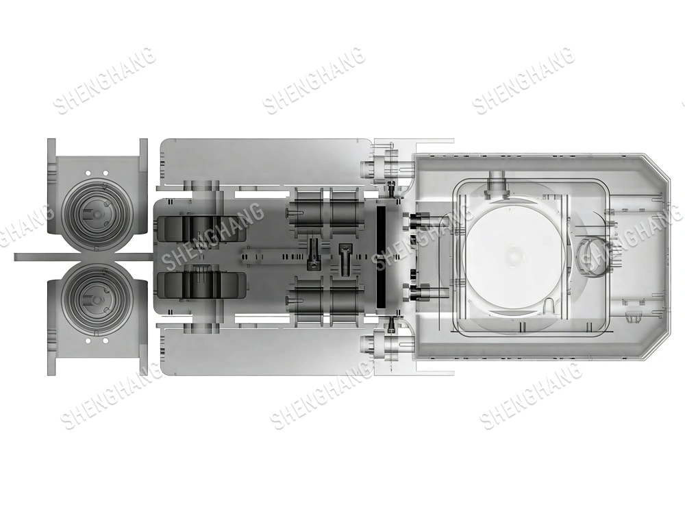 Symmetrical designed column can be shared by two units to save pre-cious space for your car 